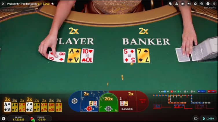 Live casino baccarat